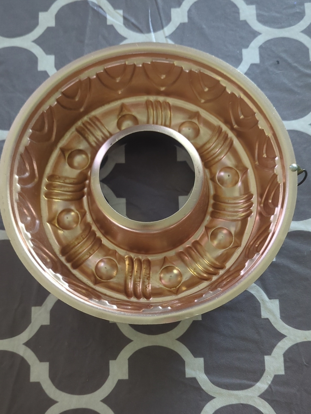 Copper-Tone Decorative Bundt Cake Mold